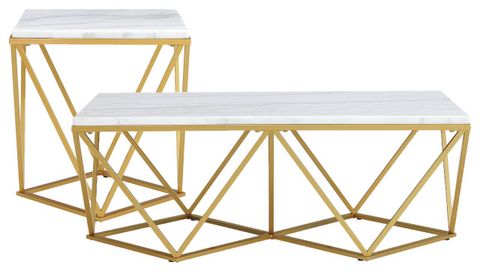 Picket House Furnishings Conner 2 Piece Occasional Table Set In Gold ... within Elevate Your Living Space The Conner Coffee and End Table Set Explained